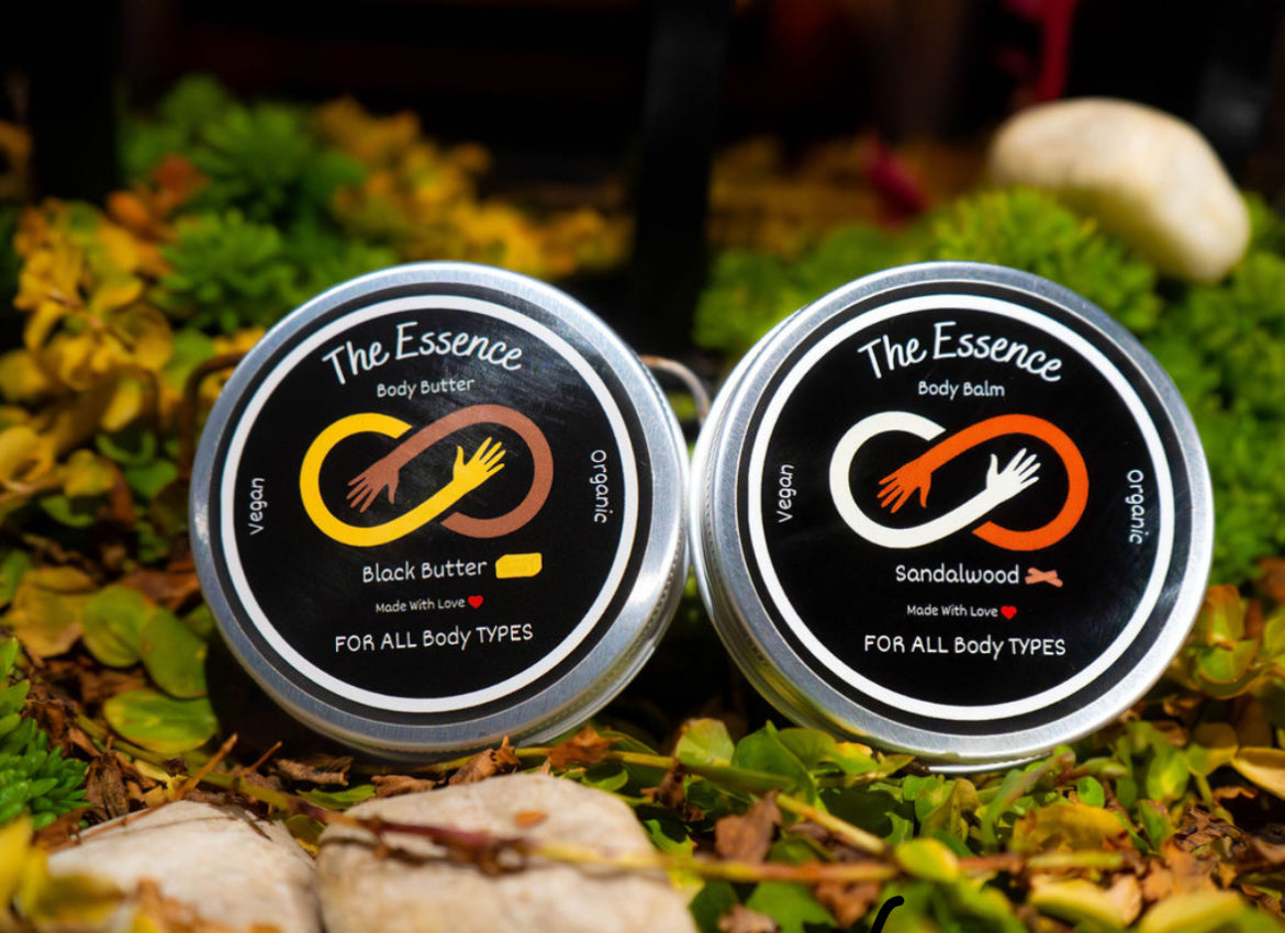 Masculine Body Butter Duo – Black Butter + Sandalwood (2 oz Set)